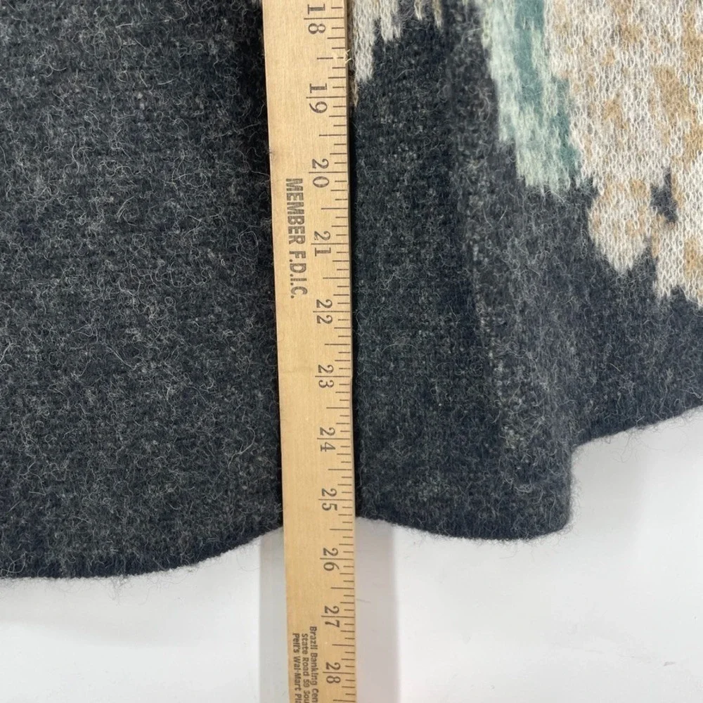 Vince‎ Brushed Floral Alpaca-Wool-Blend Funnel Neck Sweater Women's Sz XS